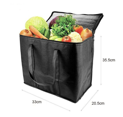 Non Woven Aluminium Foil Takeaway Thermal Bag Tas Pelestarian Panas Portabel