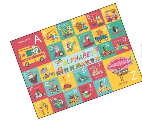 Anak-anak Pendidikan Kertas Jigsaw Puzzle Alfabet Lantai Puzzle Transportasi Untuk anak usia 4-8-10 tahun