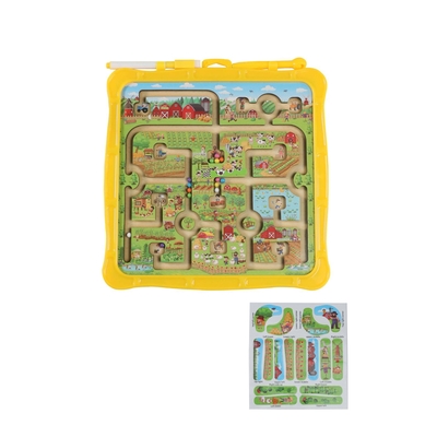 Mainan Papan Gambar Puzzle Magnet Pendidikan Pertanian Maze