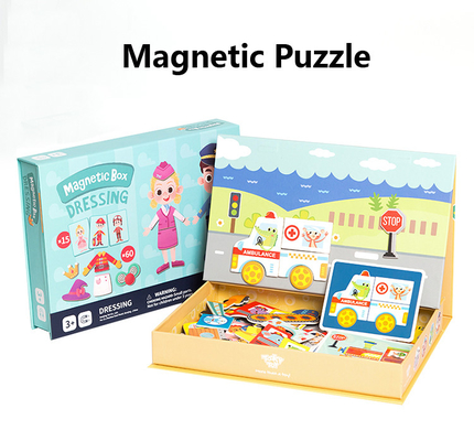 Gaun Lalu Lintas Papan Jigsaw Puzzle Pendidikan Magnetik Prasekolah Untuk Anak-anak