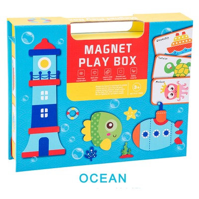 Mainan Pendidikan Prasekolah Puzzle Hewan Magnetik Anak Laut Untuk Anak Usia 6 Tahun